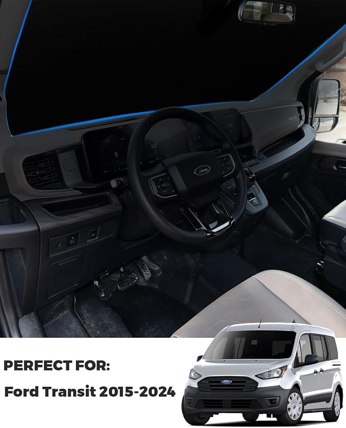 2025 Upgrade Front Windshield Sun Shade Foldable Ford Transit Sun Shade - Image 3