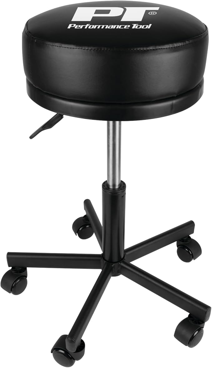 Performance Tool W85033 Extra-Thick Big Top Pneumatic Rolling Shop Stool by PerformanceTool