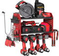 Power Tool Organizer Wall Mount – Adjustable Shelf, Side-Mounted 4-Outlet by Unknown