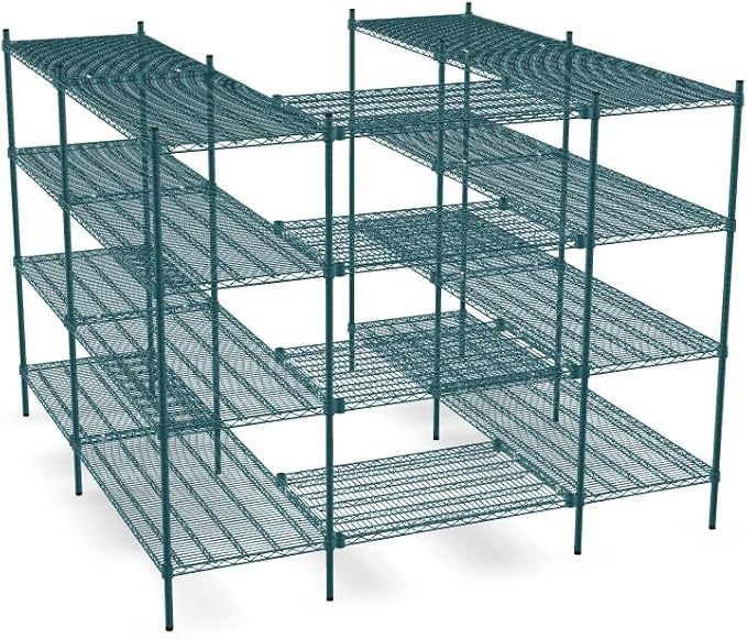 NSF 7' x 7' Walk-in 4-Tier Shelving Unit Kit - Image 2