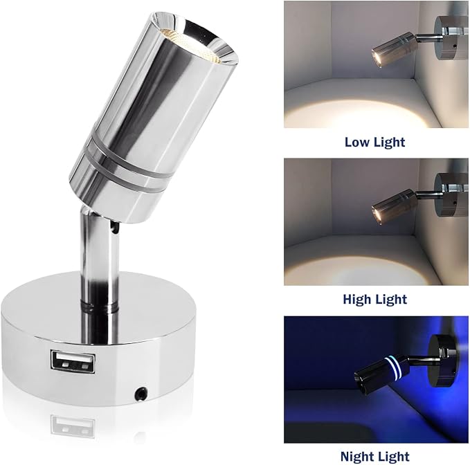 THALASSA 12V Interior LED RV Reading Lamp - Image 2