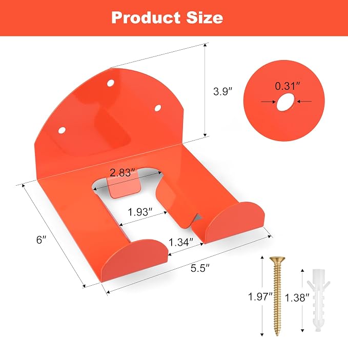 Weedeater Hanger, Trimmer Rack Heavy Duty Wall Mount - Image 4