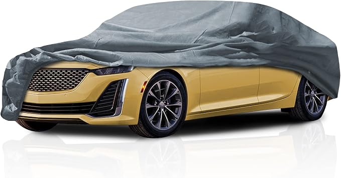 5 Layer Car Cover for Cadillac CT4-V 2020-2026 Sedan 4-Door Full Coverage Semi by DASHIELD