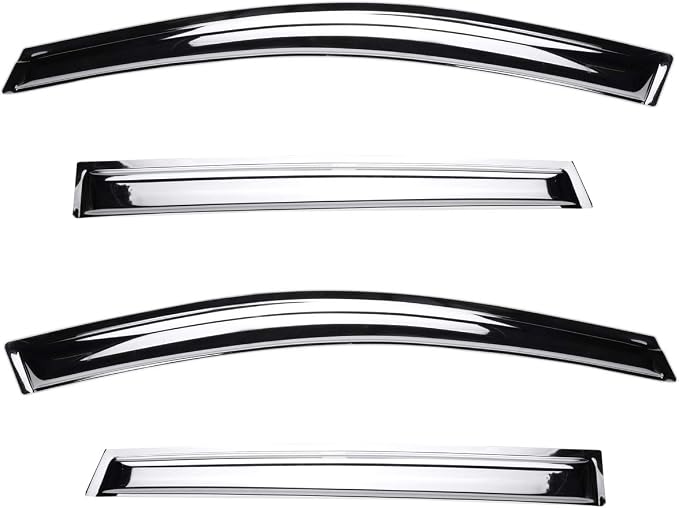 Chrome Side Window Visors Wind Vent Deflector - Image 2