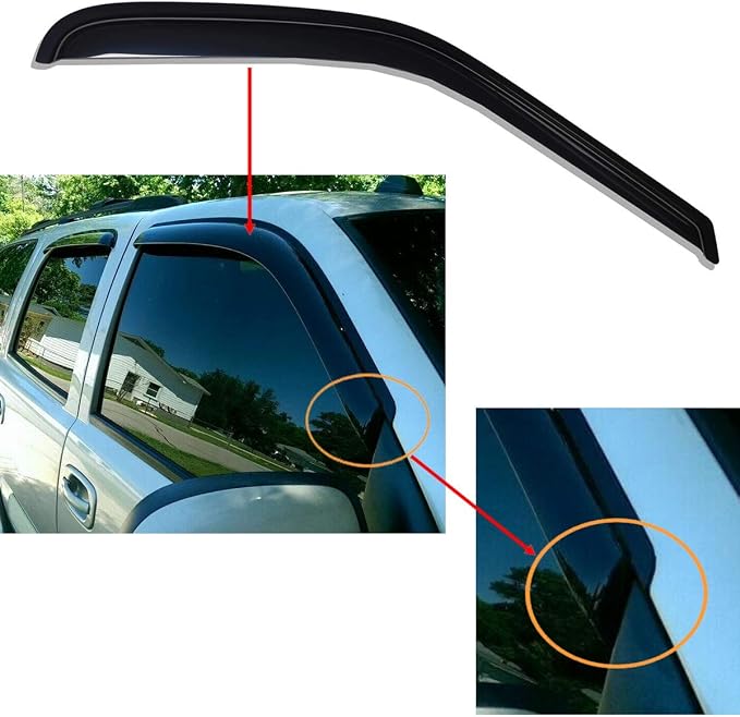 Lightronic Extra Durable Tape-on Auto Vent Window Visor, Fit 2000-2006 - Image 4