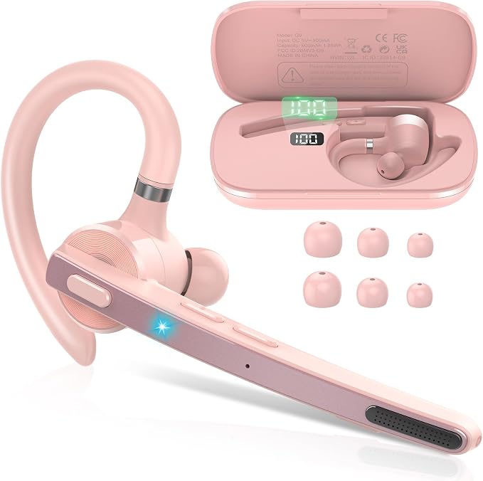 Bluetooth Headset, Wireless Bluetooth 5.3 Earpiece, 90Hrs Hands Free Headset by Thunelec