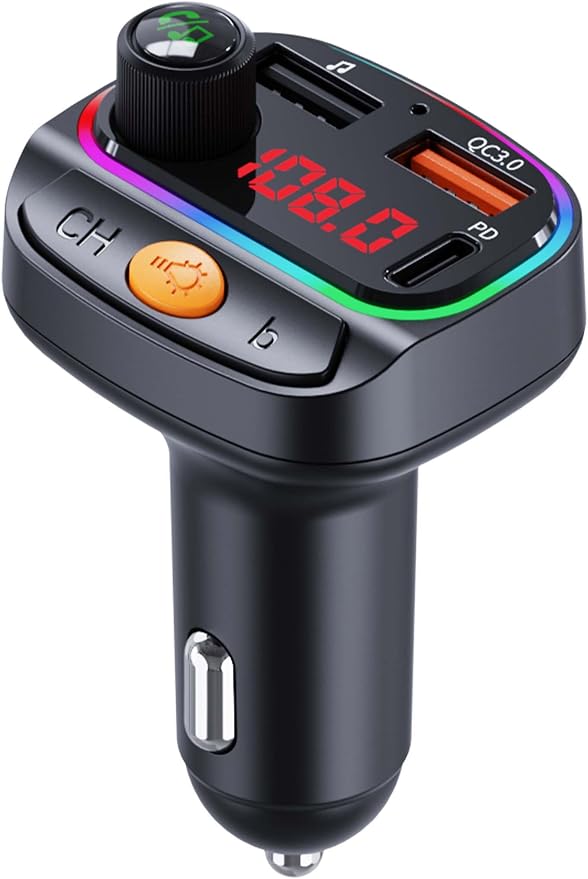 Bluetooth 5.3 FM Transmitter for Car, Wireless Car Adapter by ACECAR