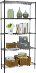 Wire Shelving Unit Commercial Metal Shelf Adjustable Layer Rack Strong Steel by BestOffice
