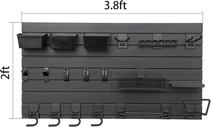 Black Tool storage wall Broom Holder Mop Hanger Wall Mount Plastic - Image 4