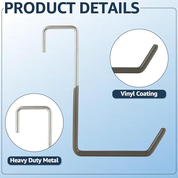 16 Pack Rafter Hanger Hook Heavy Duty Vinyl Coated Large S Hooks - Image 3