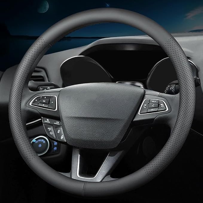 New Nappa Leather car Steering Wheel Cover，for Car Truck SUV 15 inch - Image 4