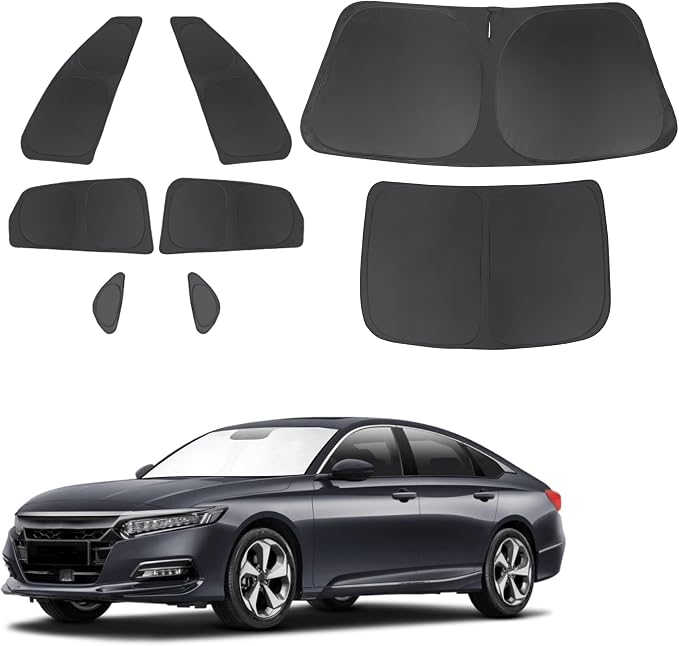 TINGLU Window Shades for Honda Accord 2023 2024 2025 Accessories Car Side Full by TINGLU
