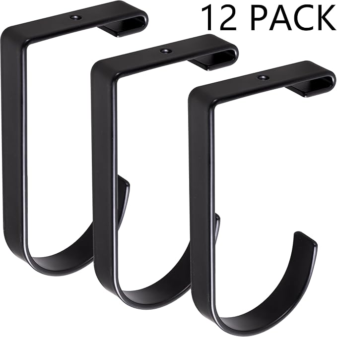12-Pack Heavy Duty Add-On Storage Flat Hook Accessory - Image 3