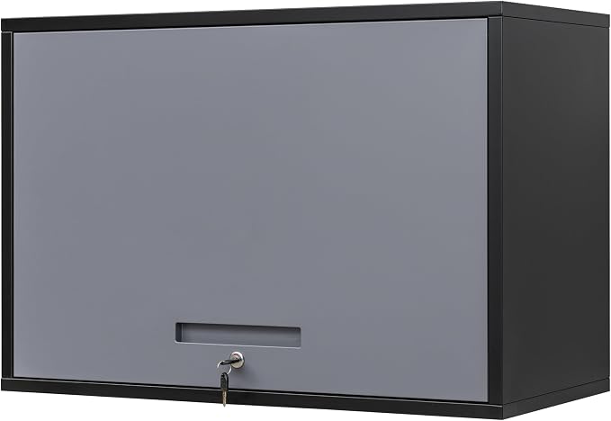 Yizosh Metal Wall Cabinet with Doors and Shelves, Wall Mounted Storage Cabinet by Yizosh