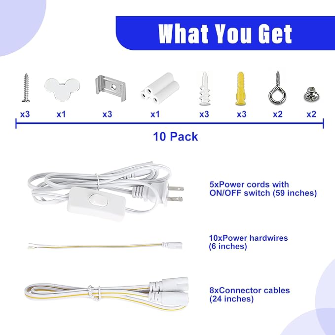 8FT LED Shop Light Fixture, 100W 15000LM 6500K, V Shape Linkable T8 Tube Lights - Image 6