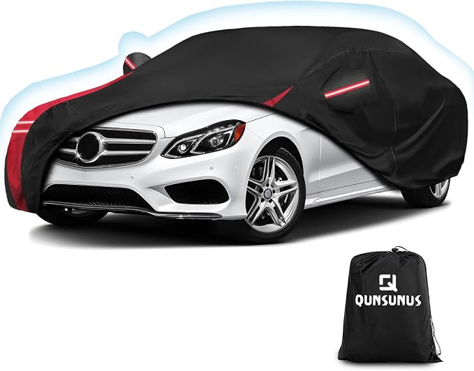 QUNSUNUS 6 Layer Car Cover for Mercedes Benz E-Class Sedan 2006-2024 Waterproof by QQUNSUNUS
