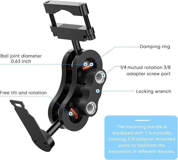 Radar Detector Mount, Aluminum Rearview Mirror Rod Radar Bracket - Image 4