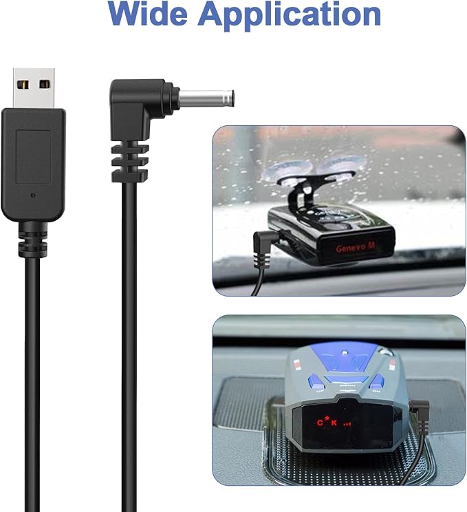Radar Detector Power Cable, USB to RJ11 DC3.5 Cable, Replacement Radar - Image 5
