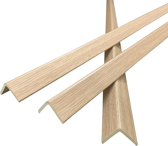 Wall Corner Protector 6PCS 45" Corner Molding Trim Oak Wood Grain Corner Trim by Yutianli