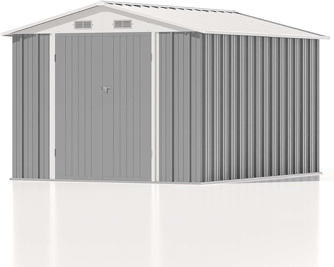 Patiowell 8x10 FT Outdoor Storage Shed, Large Garden Tool Metal Shed - Image 9