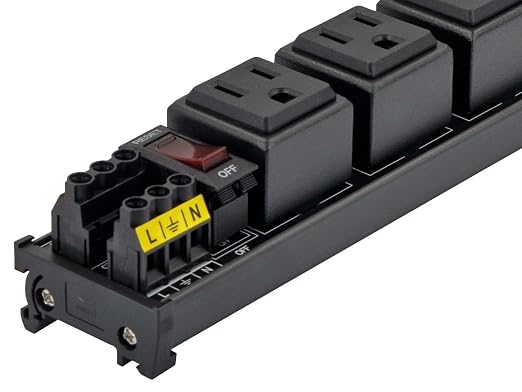 DIN Rail Mount AC 120V NEMA 5-15R 8 Receptacles Outlet Power Strip Module - Image 8