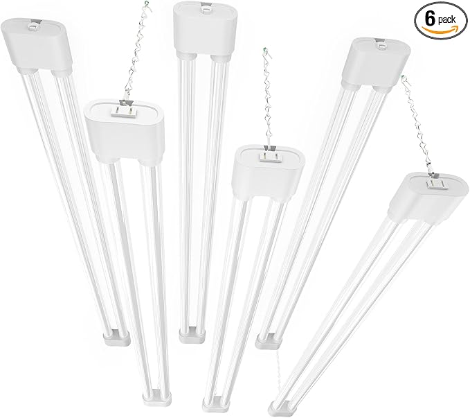 Ensenior 6 Pack Linkable Led Shop Light 4ft by Ensenior