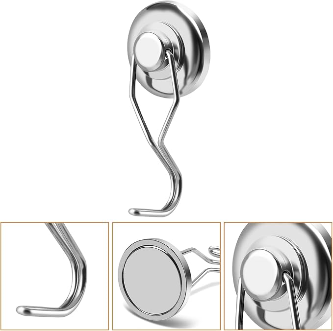 DIYMAG Swivel Swing Powerful Magnetic Hooks, 100LB Strong Heavy Duty Neodymium - Image 2