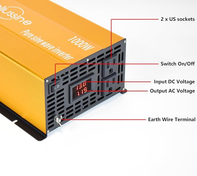 1000W Pure Sine Wave Inverter-48V DC to 110V 120V AC Power Converter - Image 2