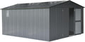IKERY Extra Large Galvanized Steel Storage Shed 11' x 12.5' by IKERY