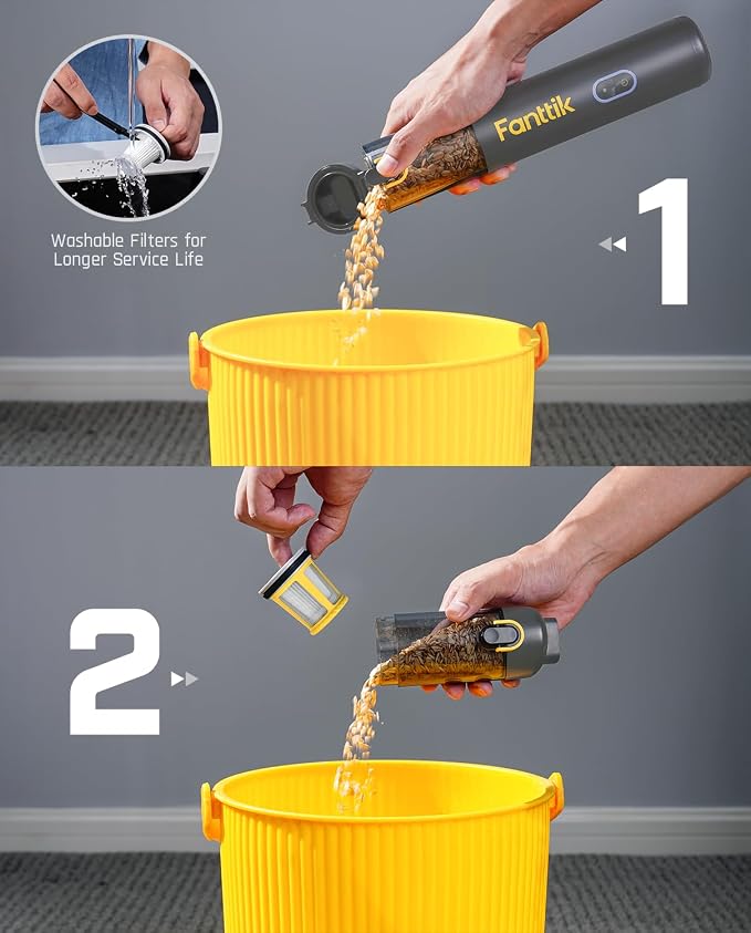 Fanttik Slim V8 APEX Car Vacuum, 4-in-1 Portable Mini Cordless Vacuum - Image 7
