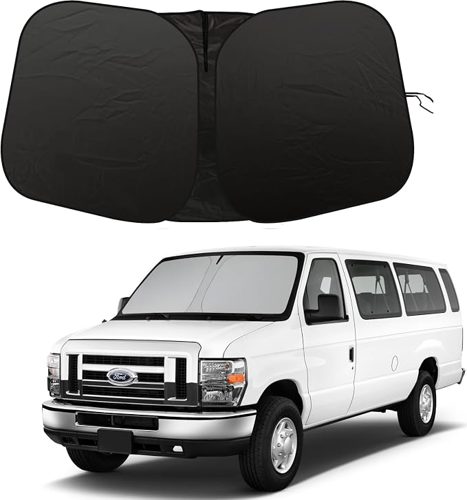 Front Windshield Sunshade fit for Ford Econoline E-Series Van 1992-2025 & by GZSH