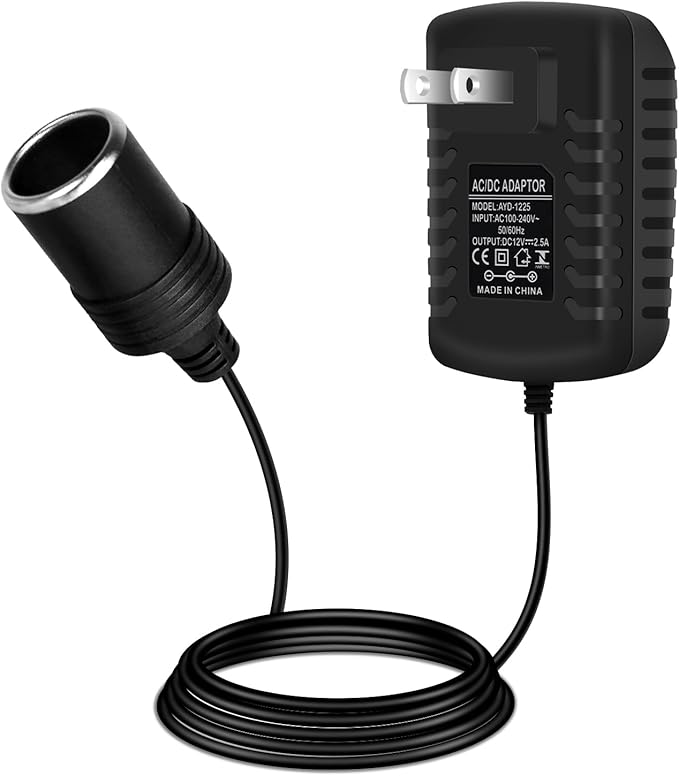 inShareplus 12V 2.5A 30W AC to DC Converter, 12 Volt Cigarette Lighter Adapter by inShareplus