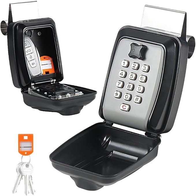 Car Window Lock Box for Turo, Portable Lockbox for Car Keys by Piclafe