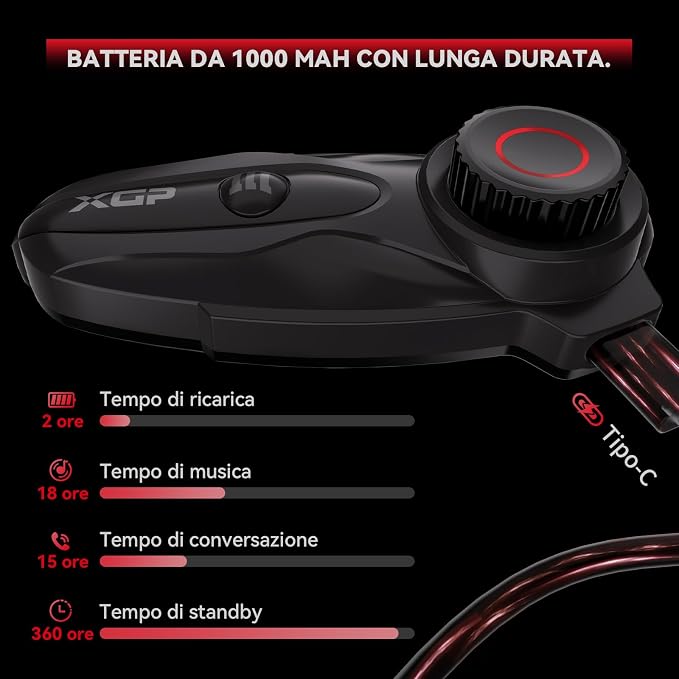 X10 10 Riders Group Mesh Motorcycle Intercom, 3000m Motorcycle Bluetooth - Image 5