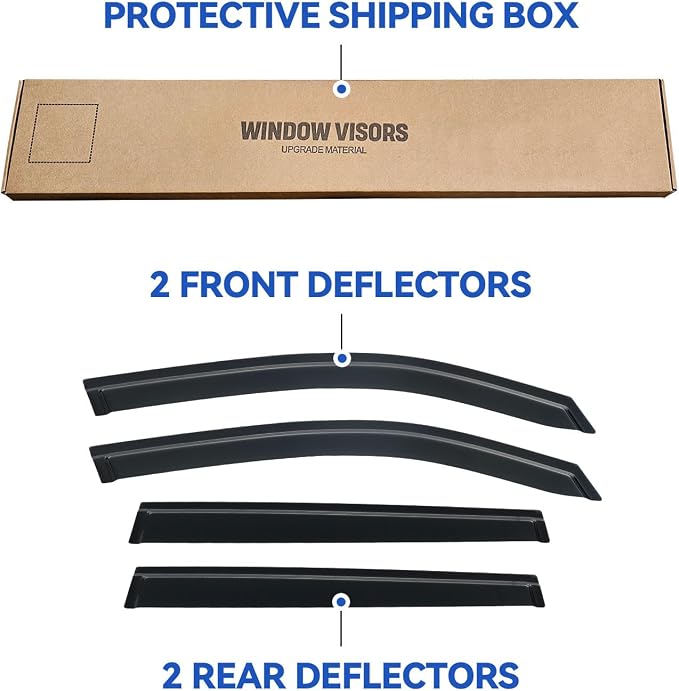 Window Visors Rain Guards for 2019-2024 Subaru Forester, Out-Channel Window - Image 6