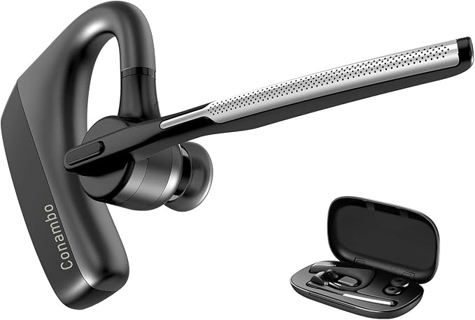 CONAMBO Bluetooth Headset V5.1, 16 Hrs HD Talktime CVC8.0 Dual Mic Noise by Conambo
