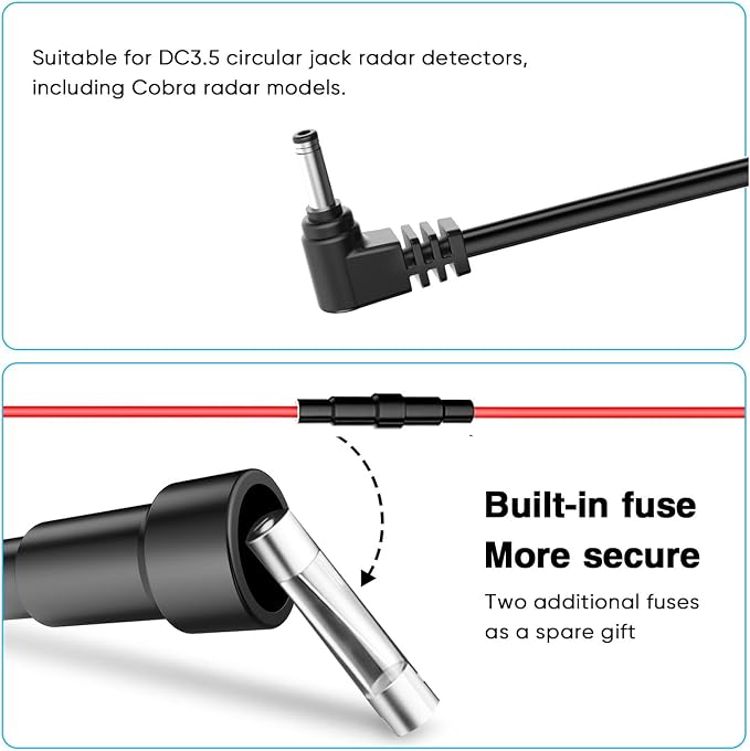 Radar Detector Rearview Mirror Rod Mounting Bracket and Radar Direct Power Cord - Image 6