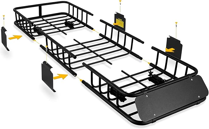 XCAR 64"x 23"x4" Skinny Roof Basket Cargo Carrier - Image 4