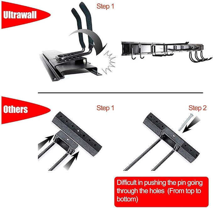 Ultrawall 13 PCS Tool Storage Rack, 64 Inches Adjustable Garage Organization - Image 7