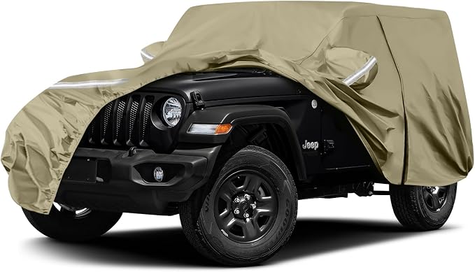 Waterproof Car Covers Replace for 2007-2025 Jeep Wrangler 2 Door, Windproof by SPORTULI