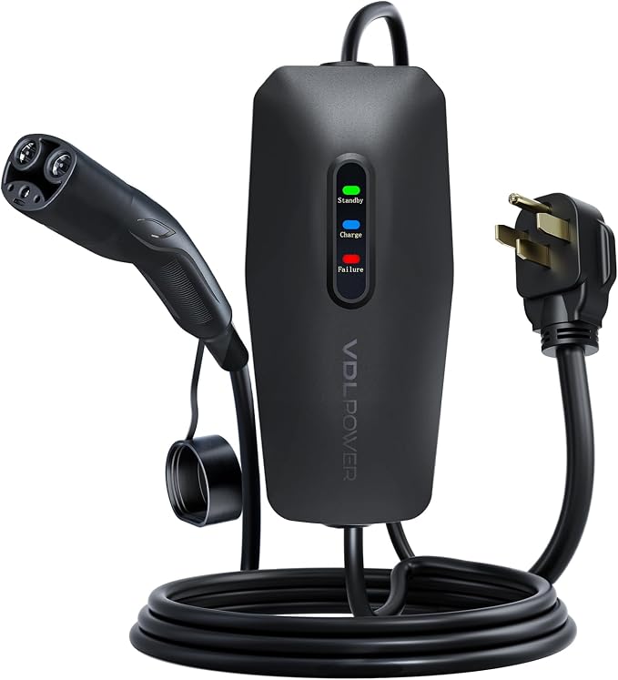 Level 2 EV Charger for Tesla 32Amp, 7KW Electric Vehicle Portable Charger by Unknown