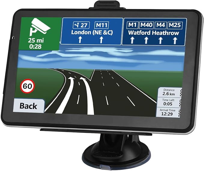 Car GPS Navigation, Latest 2025 Map 7 inch Touch Screen Car GPS, Voice Turn by LEIENSI