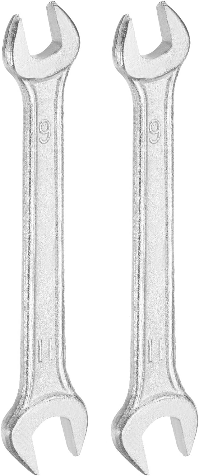 HARFINGTON 2pcs Double Open End Wrench 9mm x 11mm Metric 15 Degree Offset Angle by HARFINGTON
