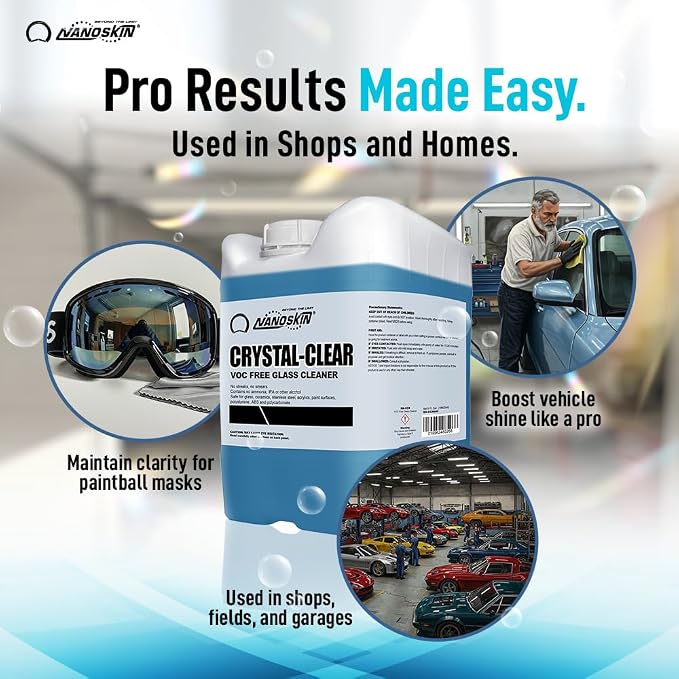 Nanoskin CRYSTAL-CLEAR VOC-Free Glass Cleaner 1 Gallon - Image 6