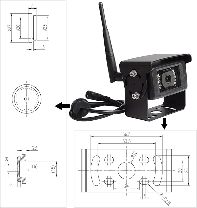 Haloview MC7108 Wireless RV Backup Camera System 7'' Monitor Built in DVR Rear - Image 6