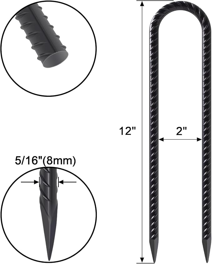 VVOKGO Trampoline Stakes 12 Inches Anchors High Wind Heavy Duty, Camping Tent - Image 2