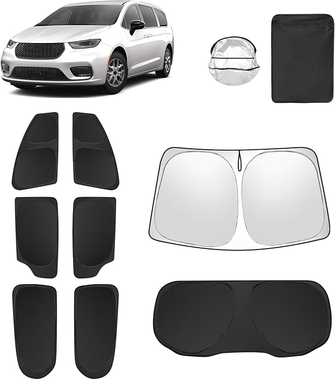8pcs Car Window Shades for Chrysler Pacifica 2017-2025 Accessories, Windshield by Unknown