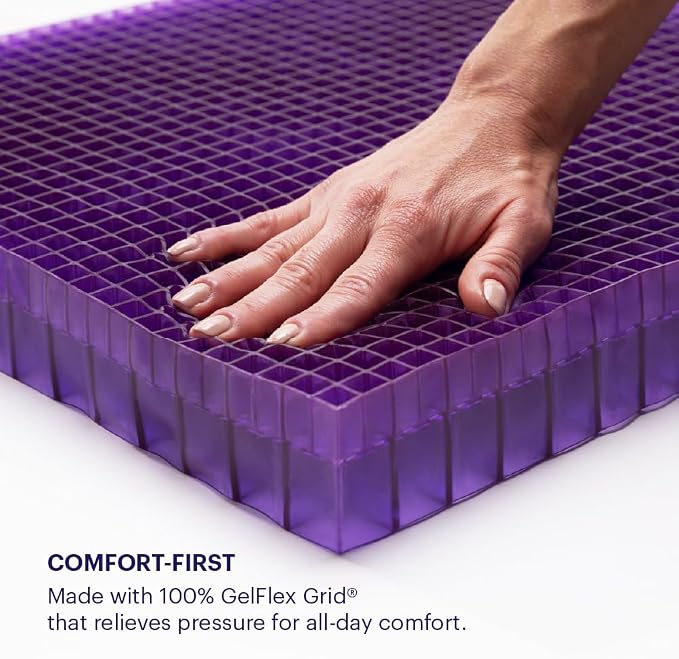 Purple Double Seat Cushion | Pressure Reducing Grid Designed - Image 6