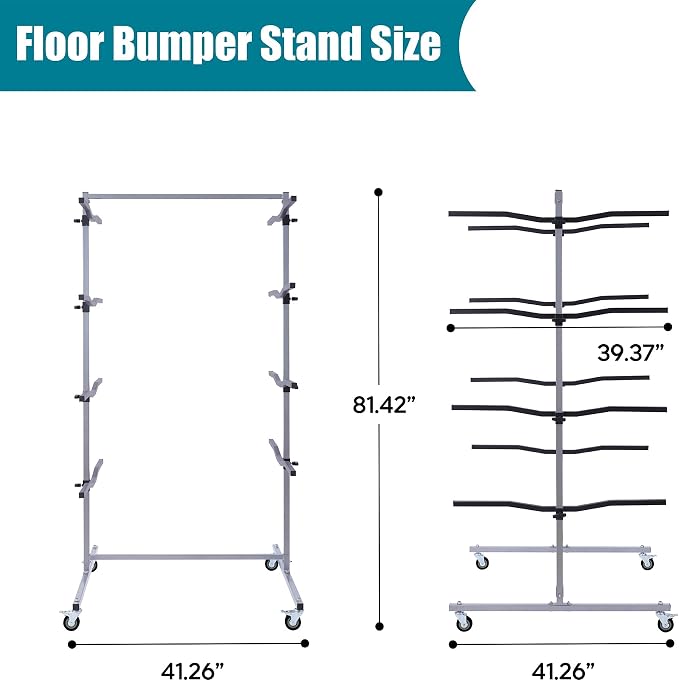 Floor Mobile Bumper Storage Rack, Heavy Duty Double Sided Bumper Storage Rack - Image 3