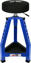 Adjustable Tall Shop Stool, Mechanics Garage Stool Chair, Work Metal Chair by FreekyFit